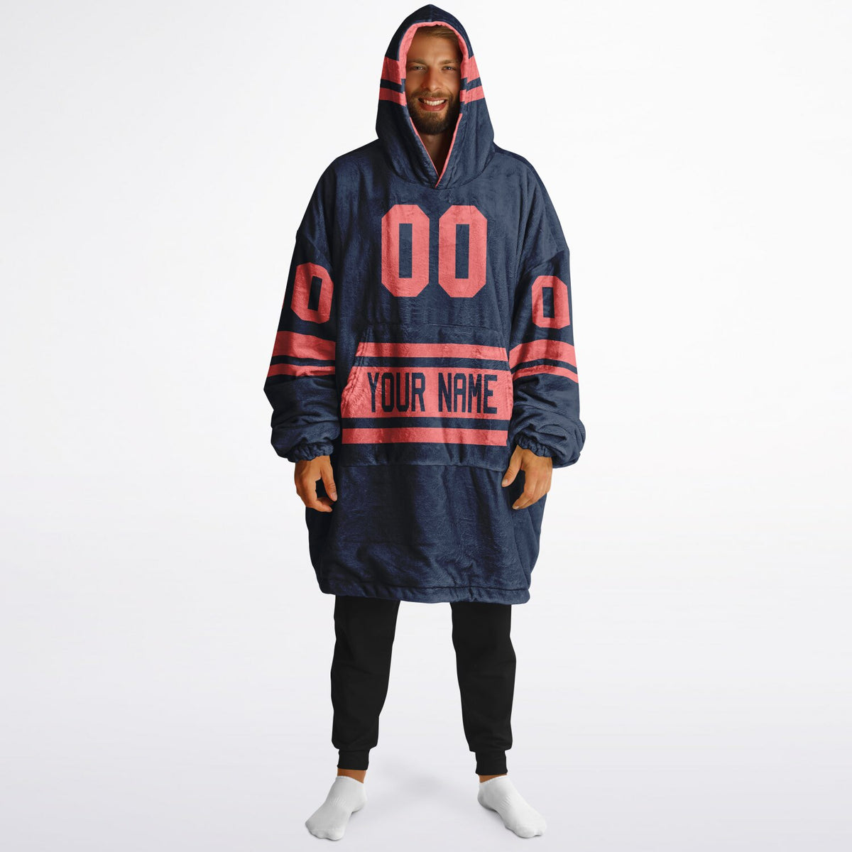 Navy & Electric Coral Superfan Reversible