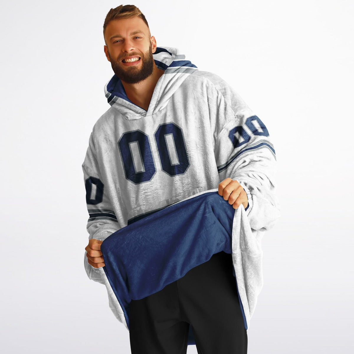 Blue/White/Gray Superfan Reversible