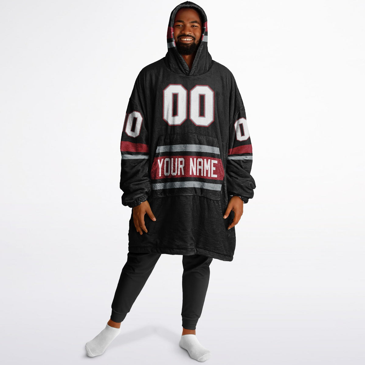 Black/Red/Silver Superfan Reversible