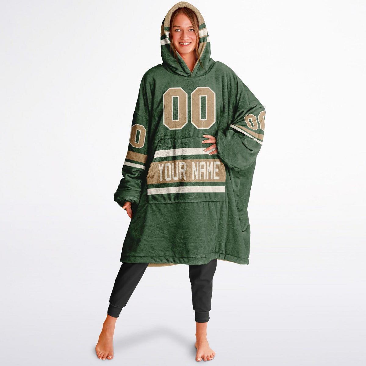 Forest Green Cream Camel Superfan Reversible