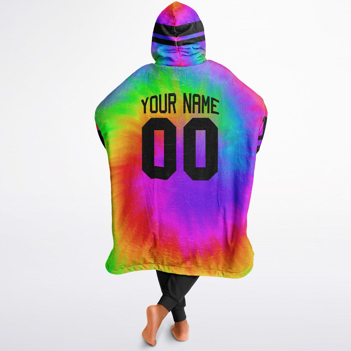 Tie Dye & Black Superfan Reversible