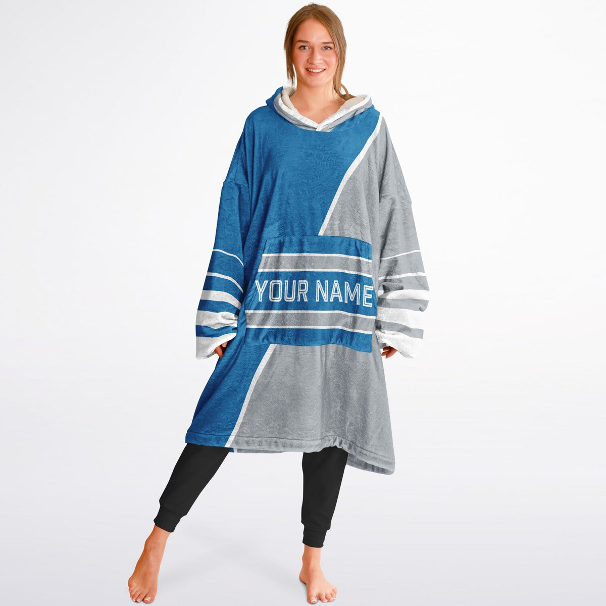 Blue Silver White Split Decision