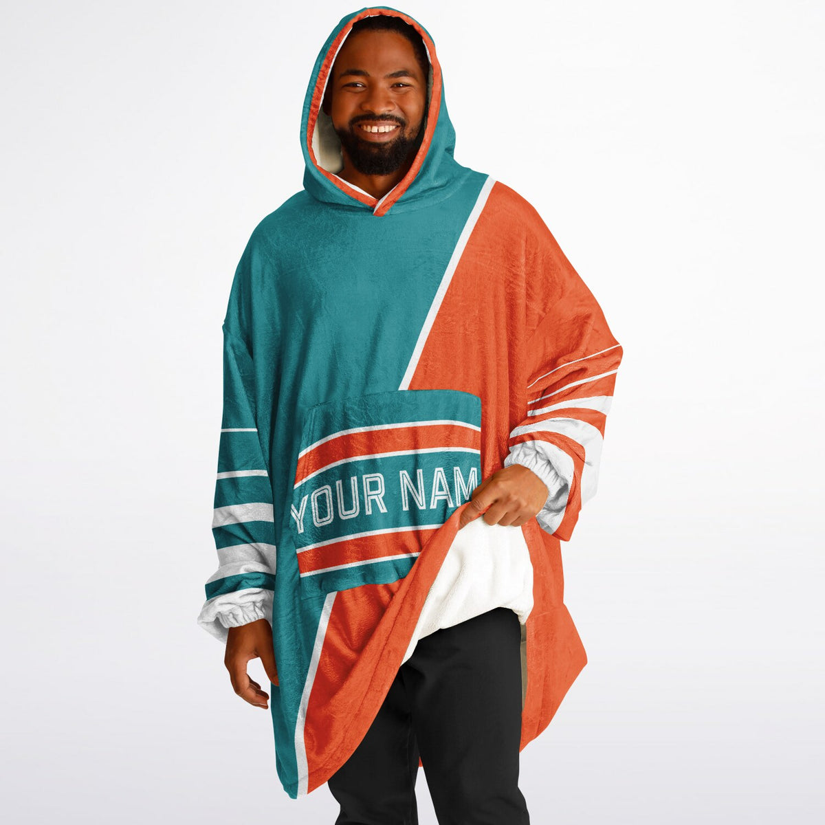 Teal Orange White Split Decision