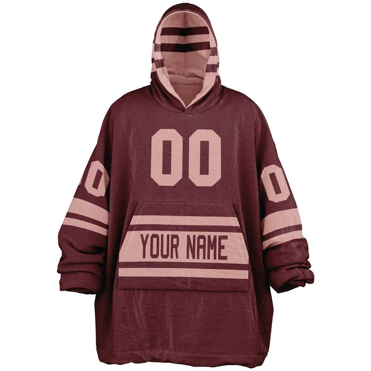 Burgundy & Blush Pink Superfan Reversible
