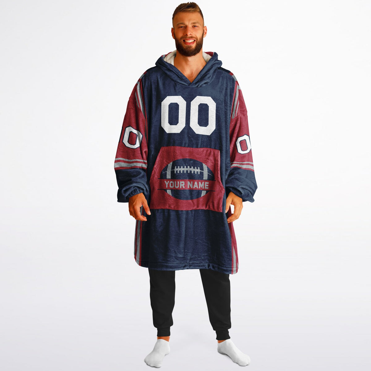 Navy/Red/Silver Bold
