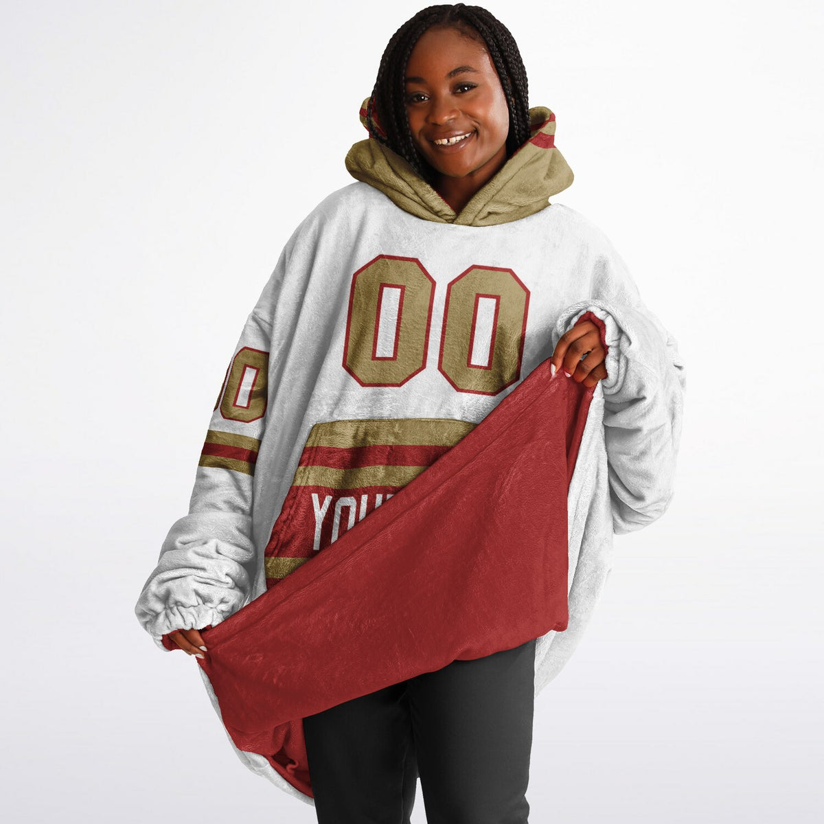 Red Dark Gold Superfan Reversible