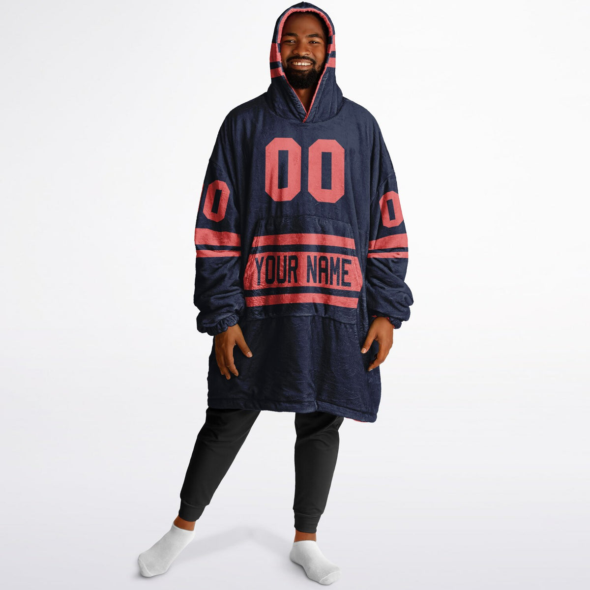Navy & Electric Coral Superfan Reversible