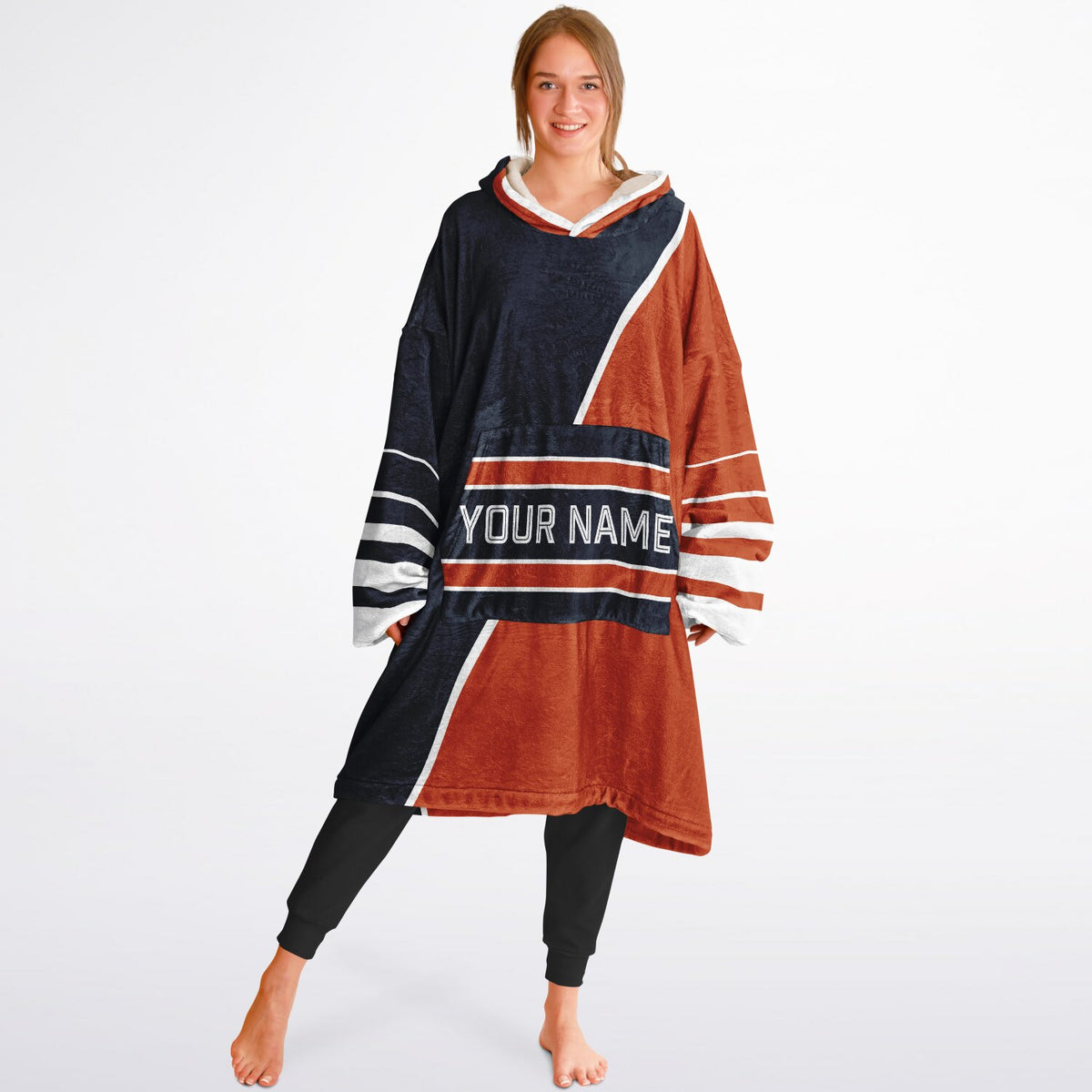 Navy Orange White Split Decision