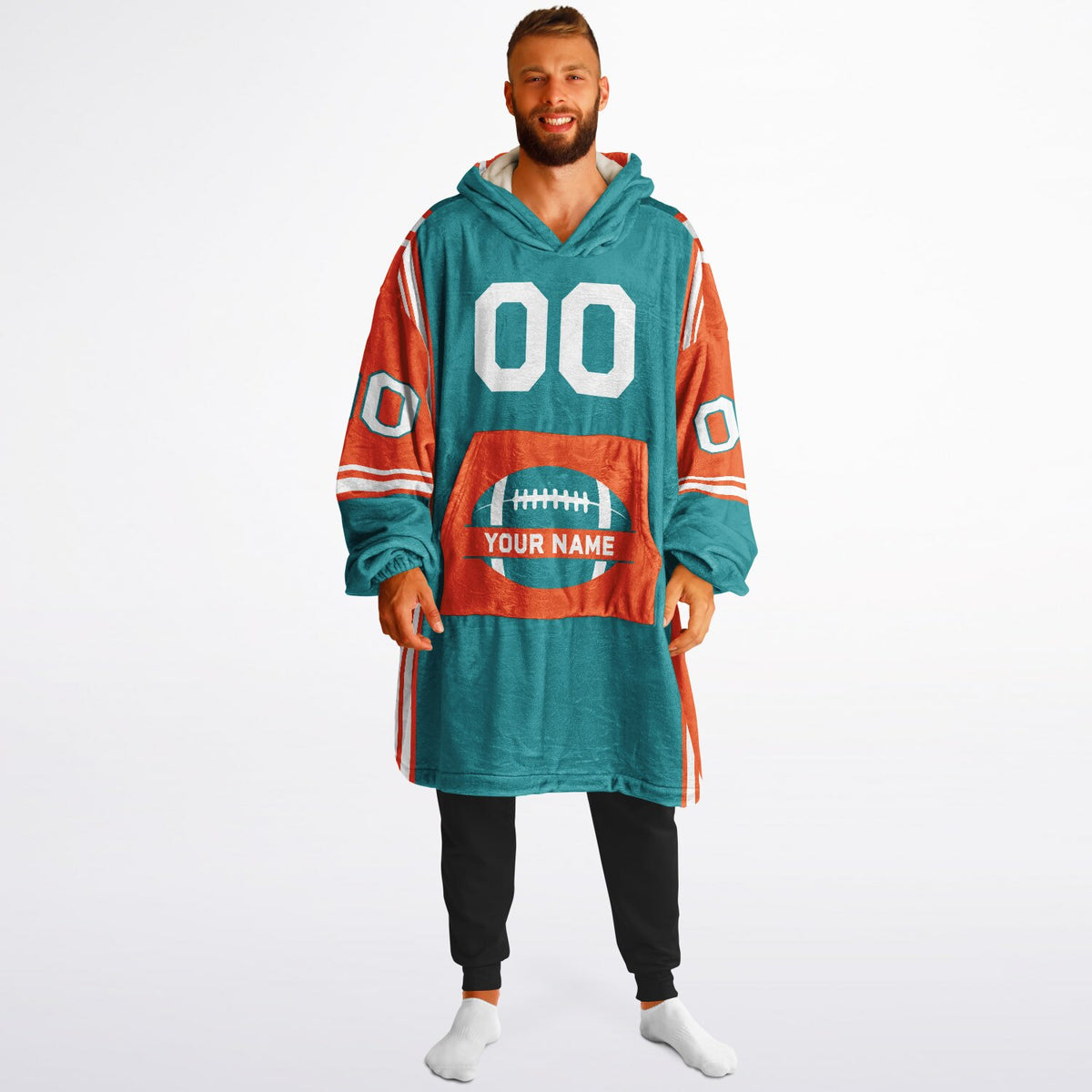 Teal/Orange/White Bold