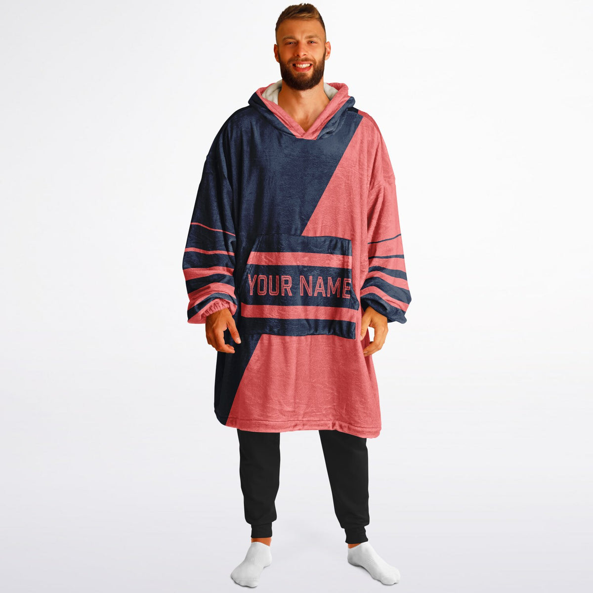 Navy & Electric Coral Split Decision