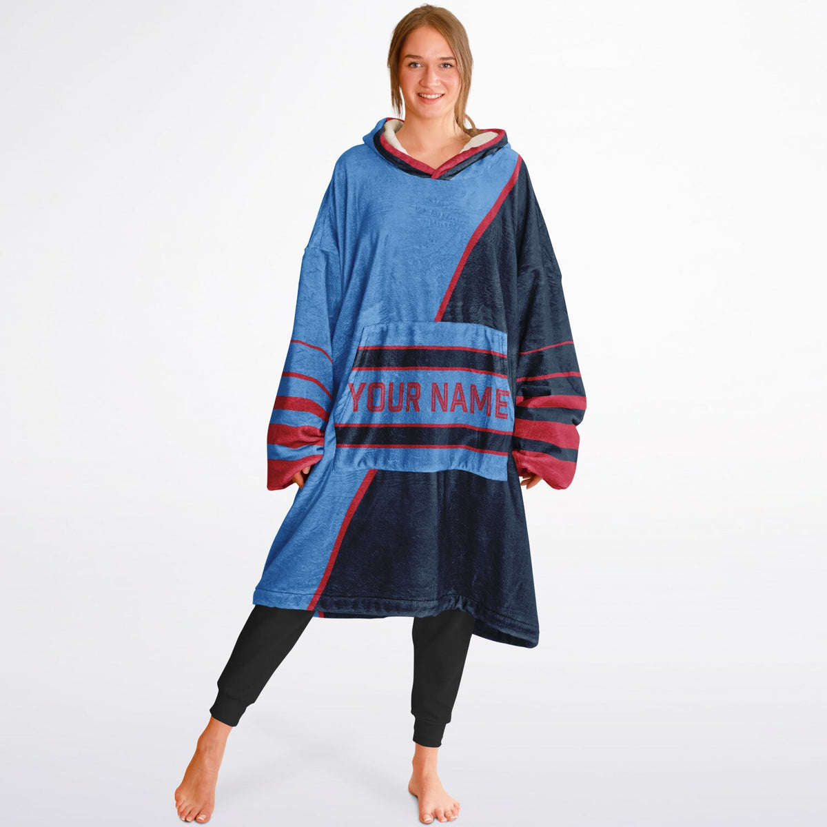 Light Blue Navy Red Split Decision