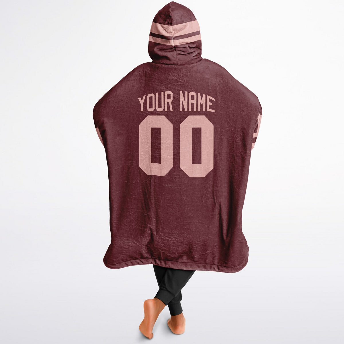 Burgundy & Blush Pink Superfan Reversible