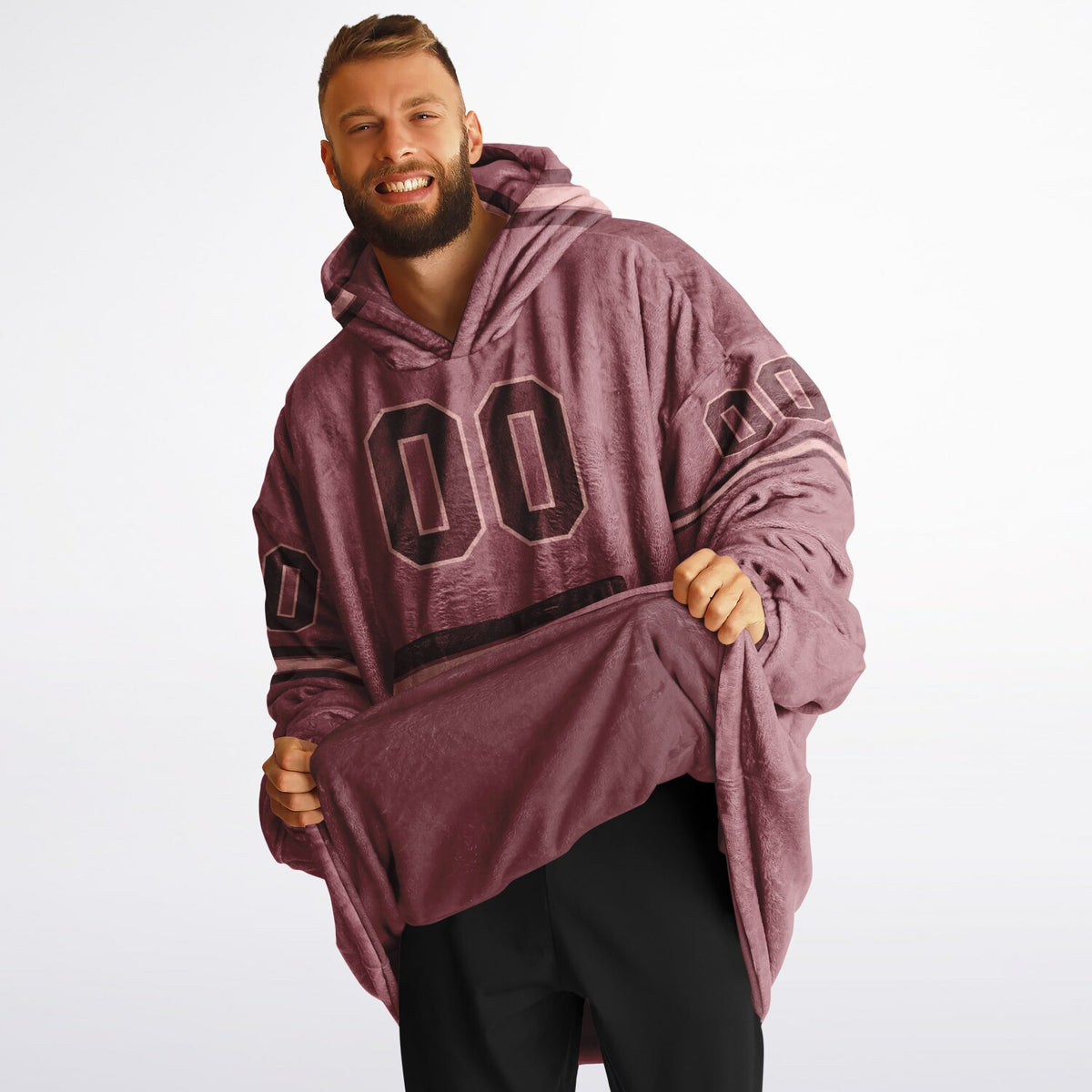 Burgundy Blush Pink Rose Superfan Reversible