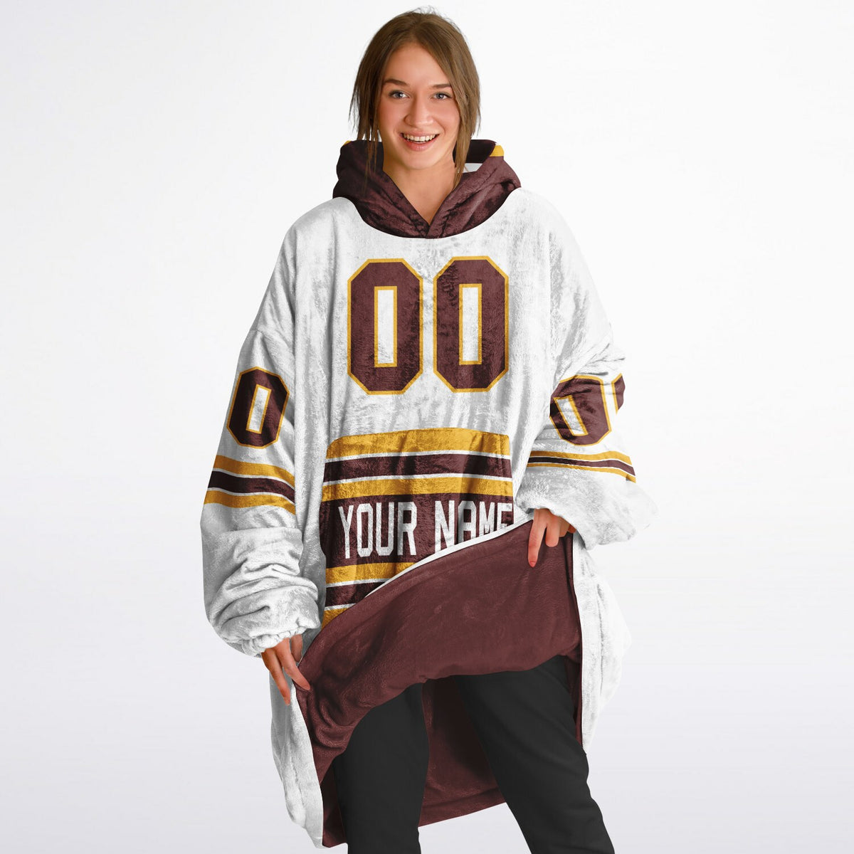 Burgundy/Gold/White Superfan Reversible