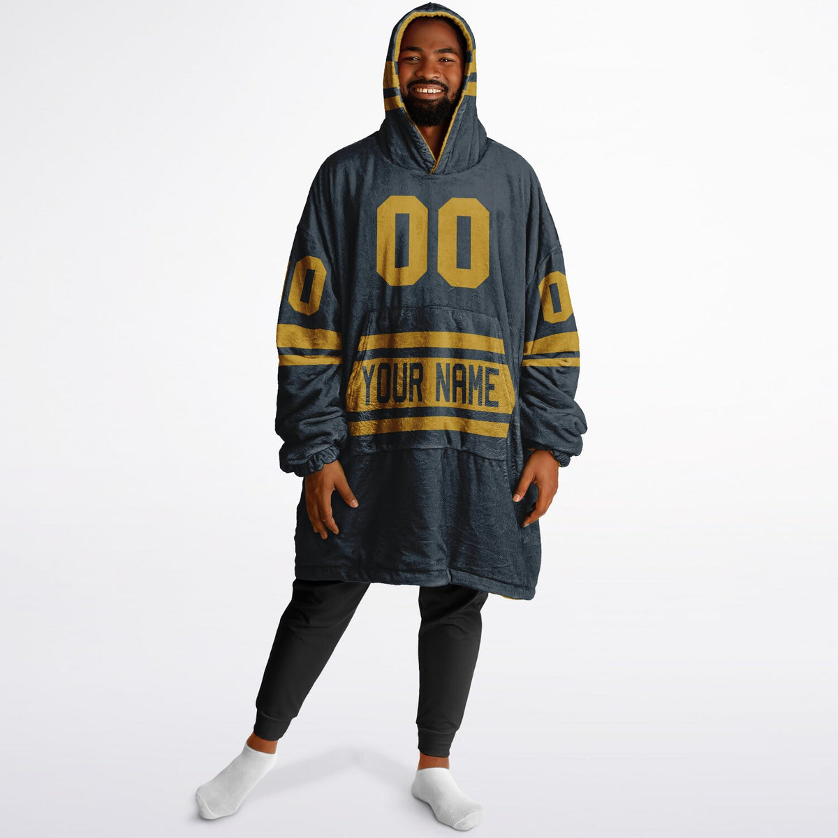 Charcoal & Mustard Superfan Reversible