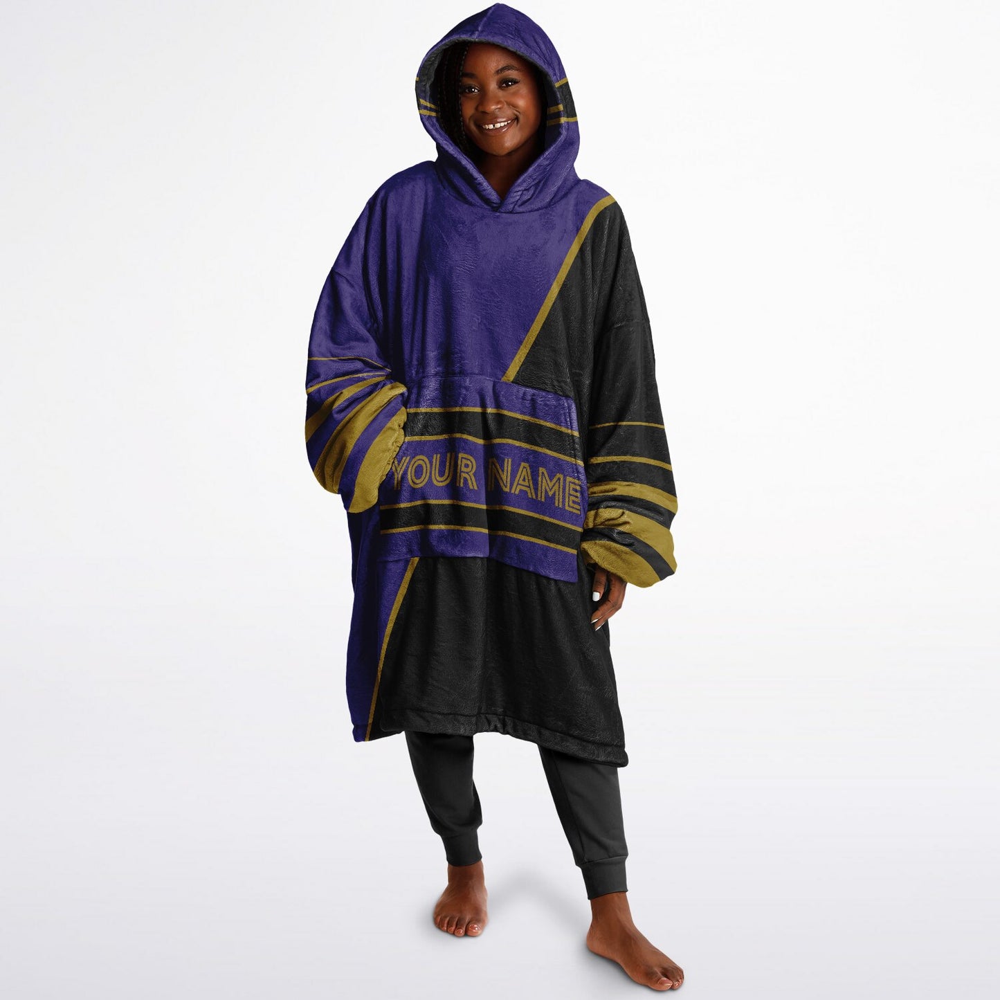 Purple/Black/Metallic Gold Everyday Reversible