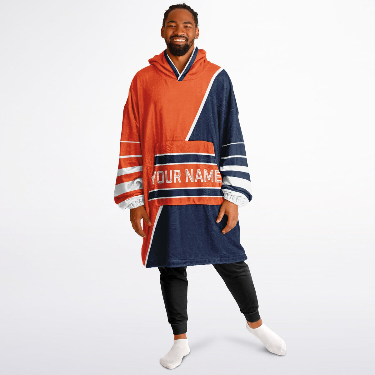 Orange Navy White Split Decision