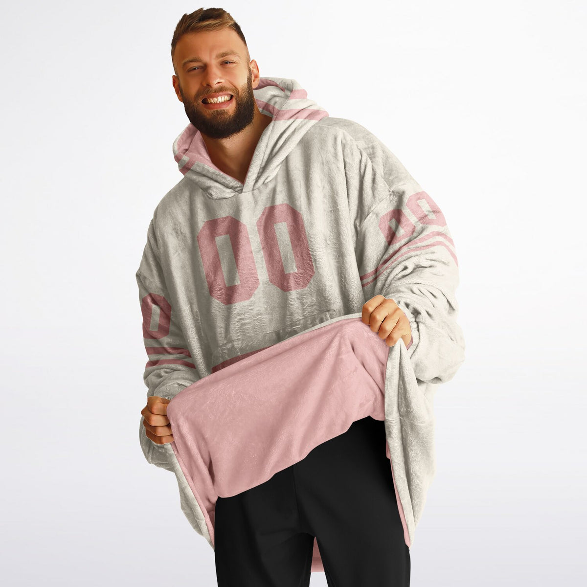 Blush Pink & Cream Superfan Reversible