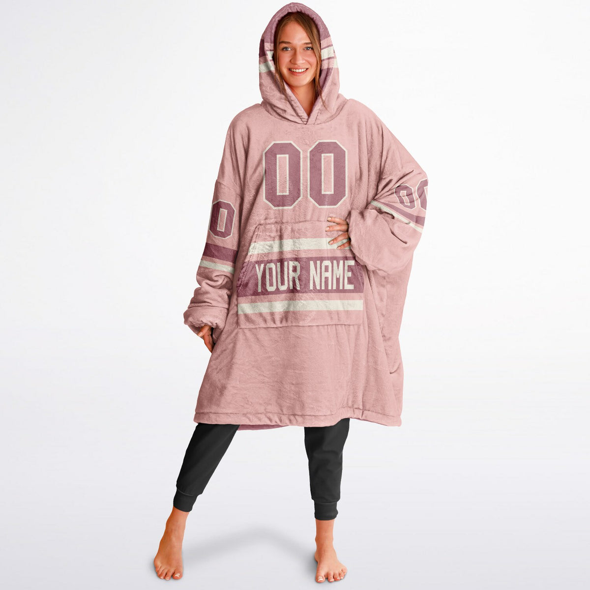 Blush Pink Cream Rose Gold Superfan Reversible
