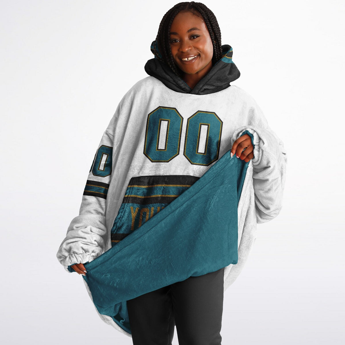 Teal/Black/Gold Superfan Reversible