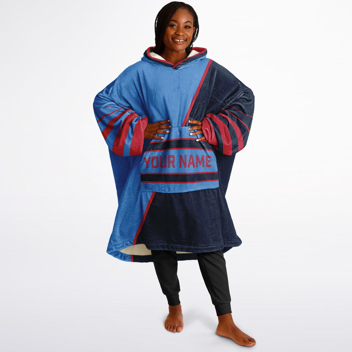 Light Blue Navy Red Split Decision