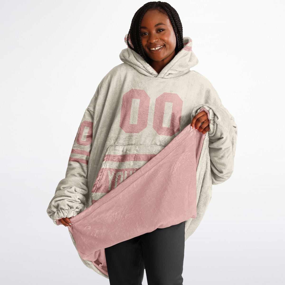 Blush Pink & Cream Superfan Reversible
