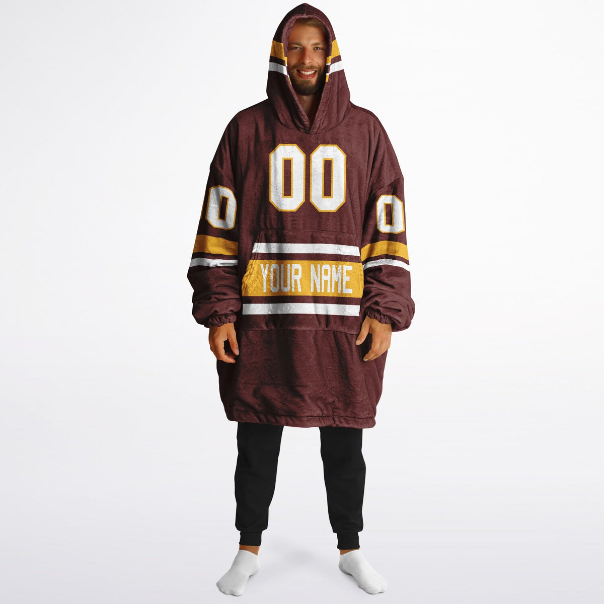 Burgundy/Gold/White Superfan Reversible