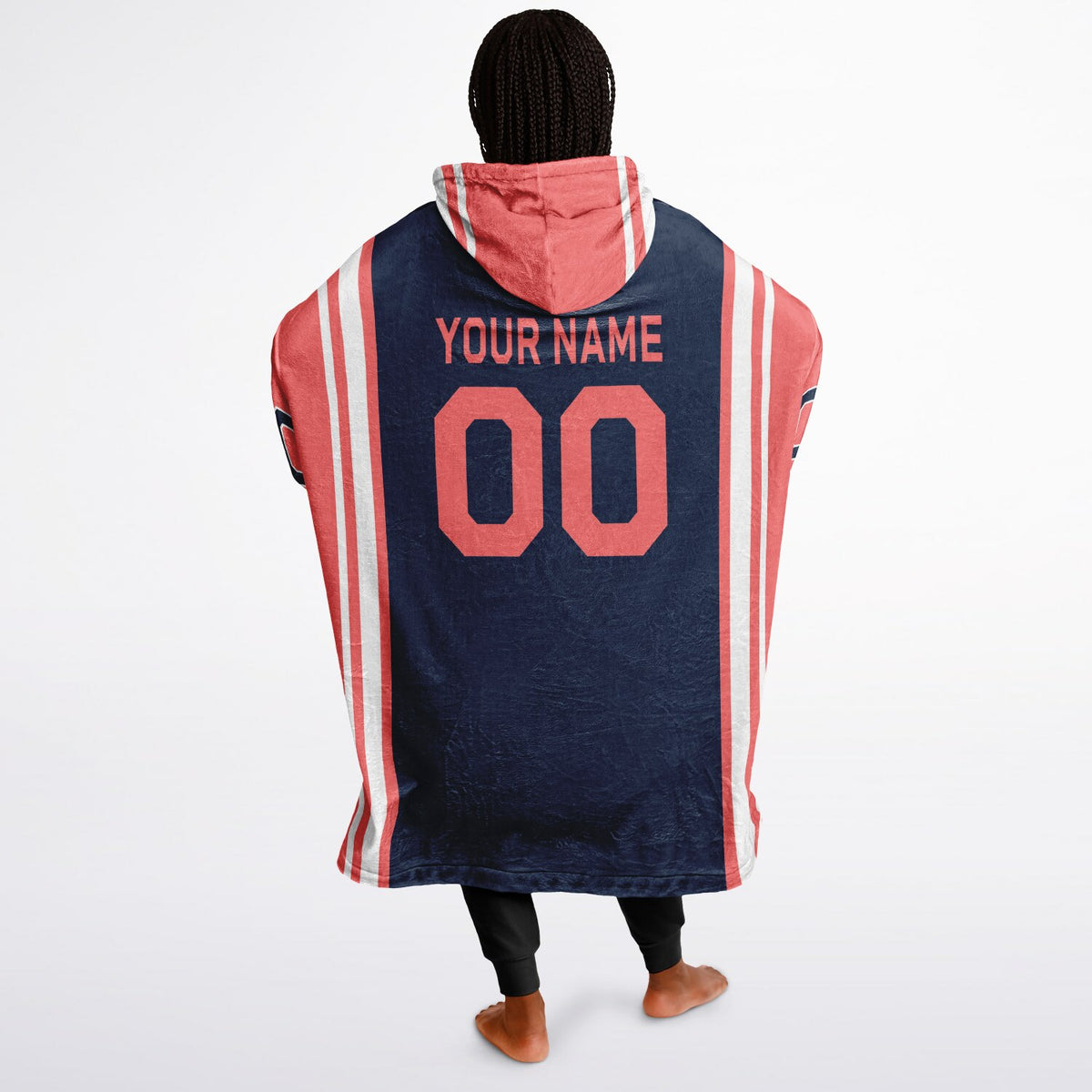 Navy Electric Coral White Bold