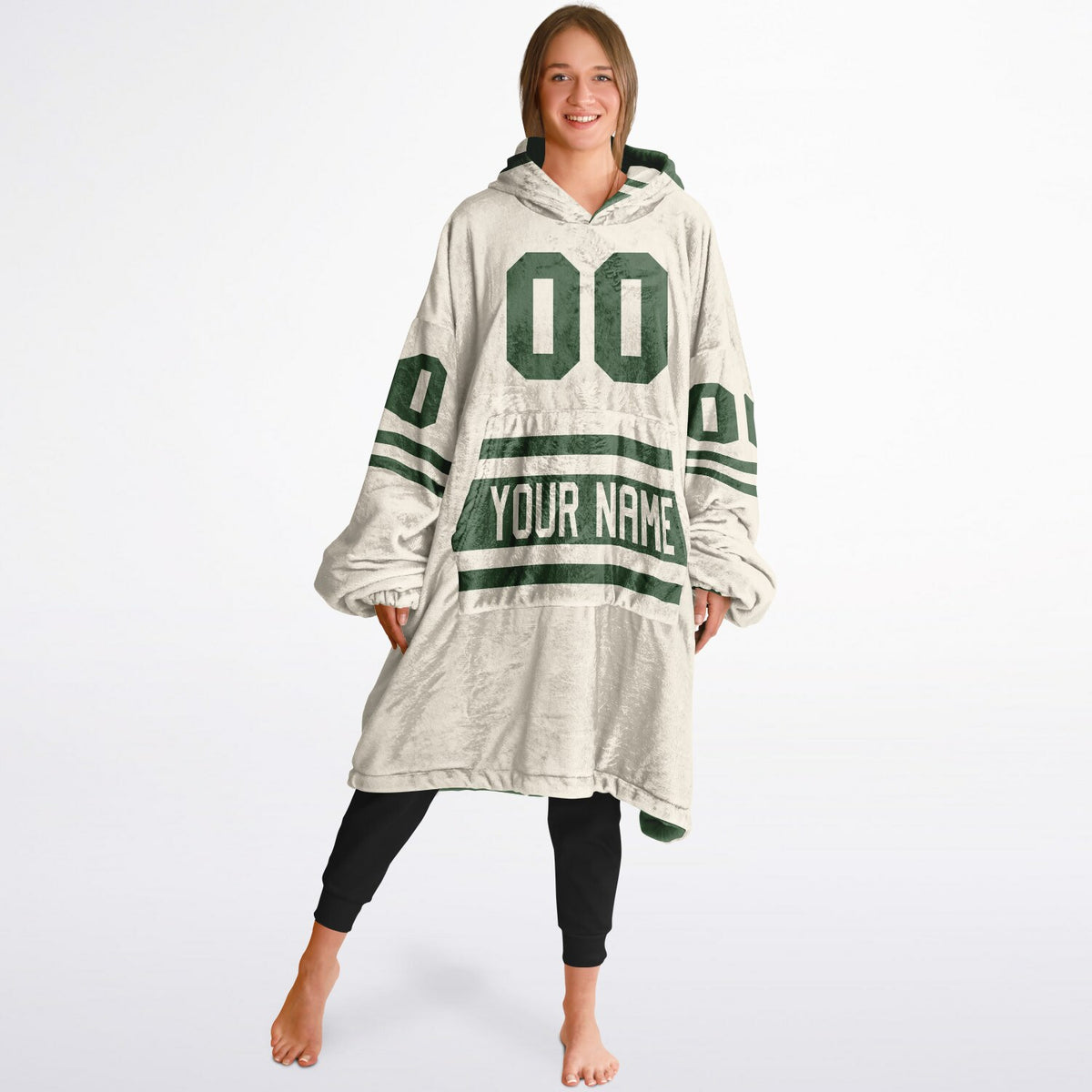 Forest Green & Cream Superfan Reversible