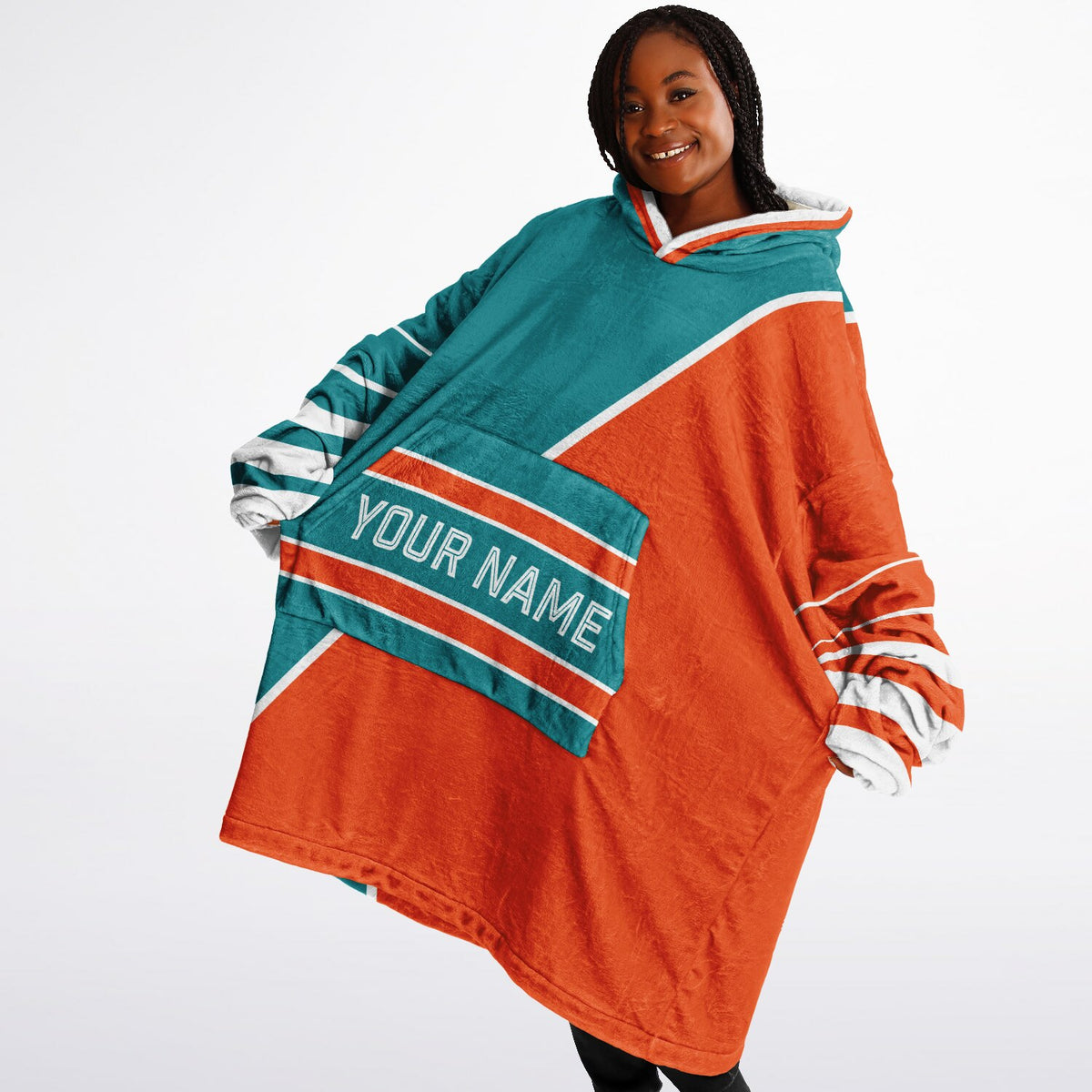 Teal Orange White Split Decision