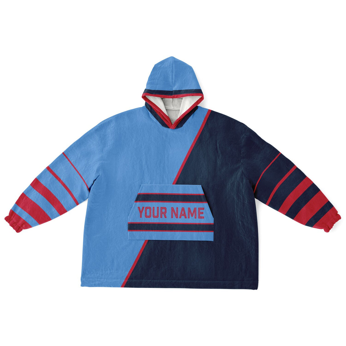 Light Blue Navy Red Split Decision
