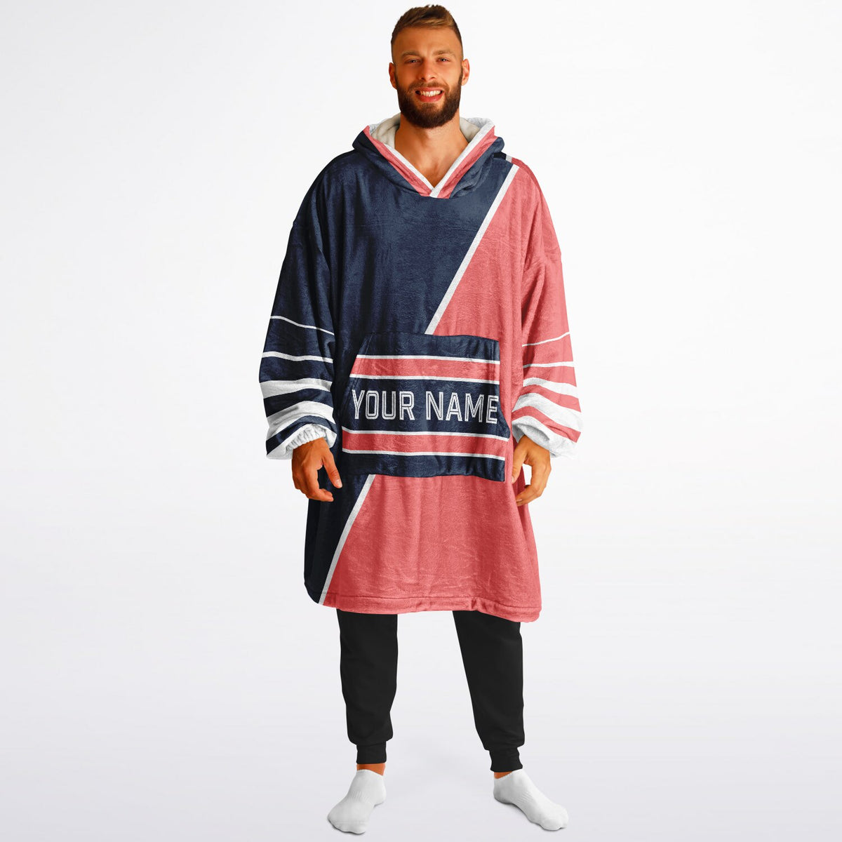 Navy Electric Coral White Split Decision