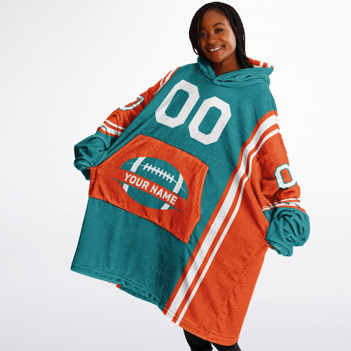 Teal/Orange/White Bold