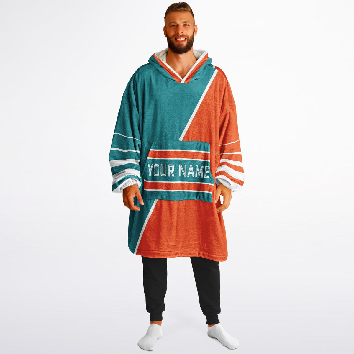 Teal Orange White Split Decision