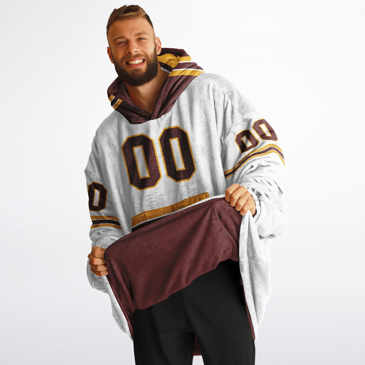 Burgundy/Gold/White Superfan Reversible