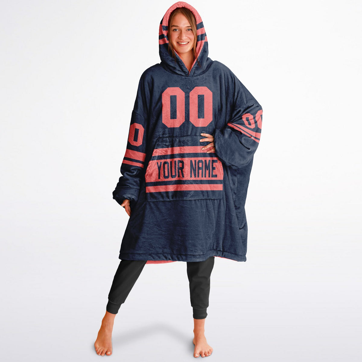Navy & Electric Coral Superfan Reversible