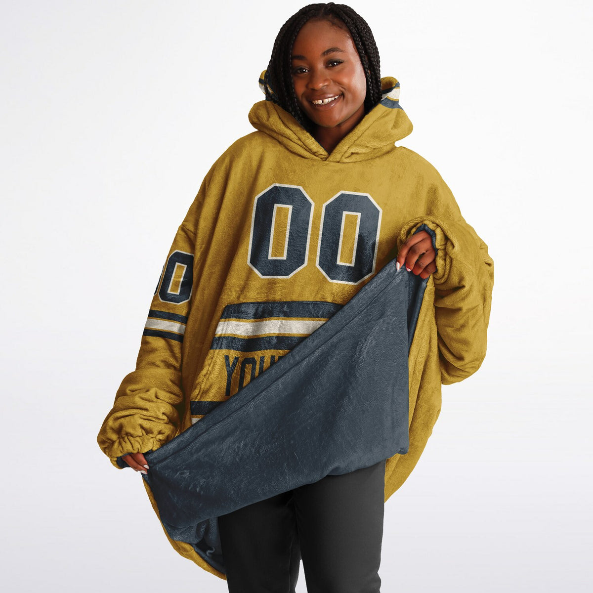 Charcoal Mustard Cream Superfan Reversible