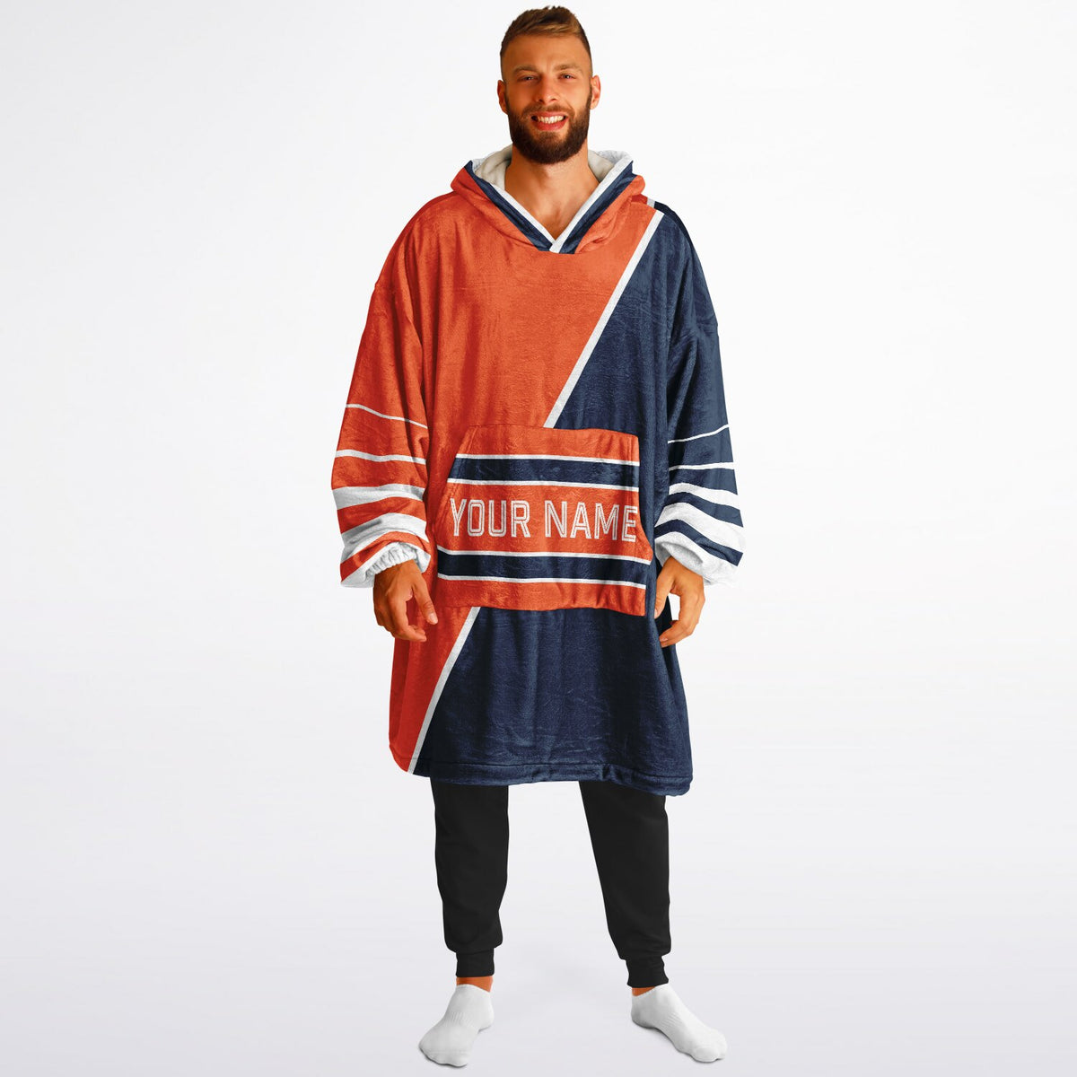 Orange Navy White Split Decision