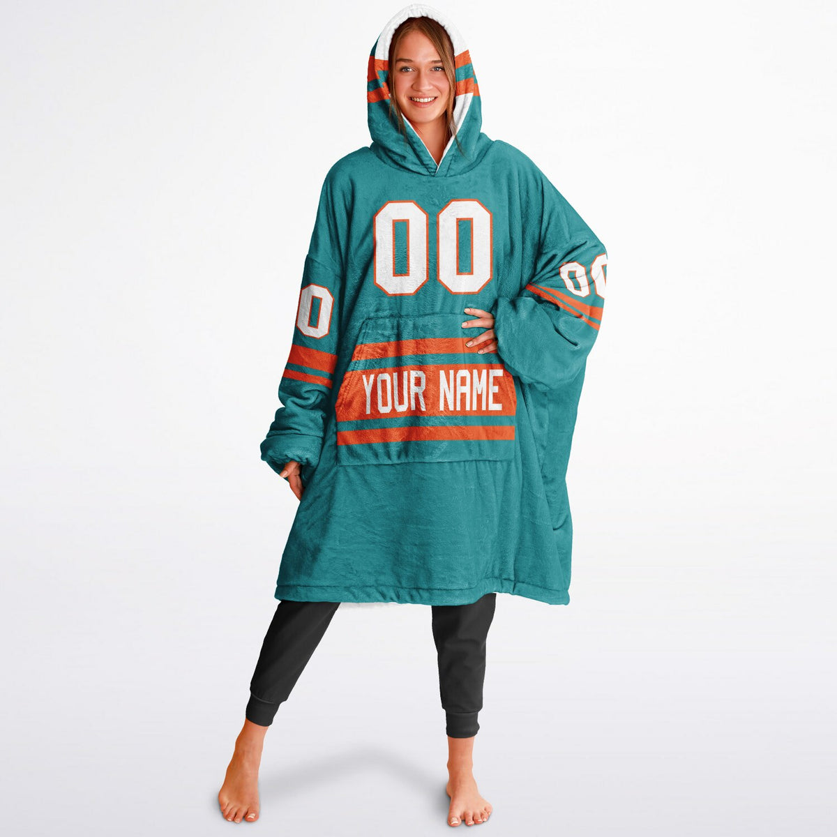Aqua & Orange Superfan Reversible