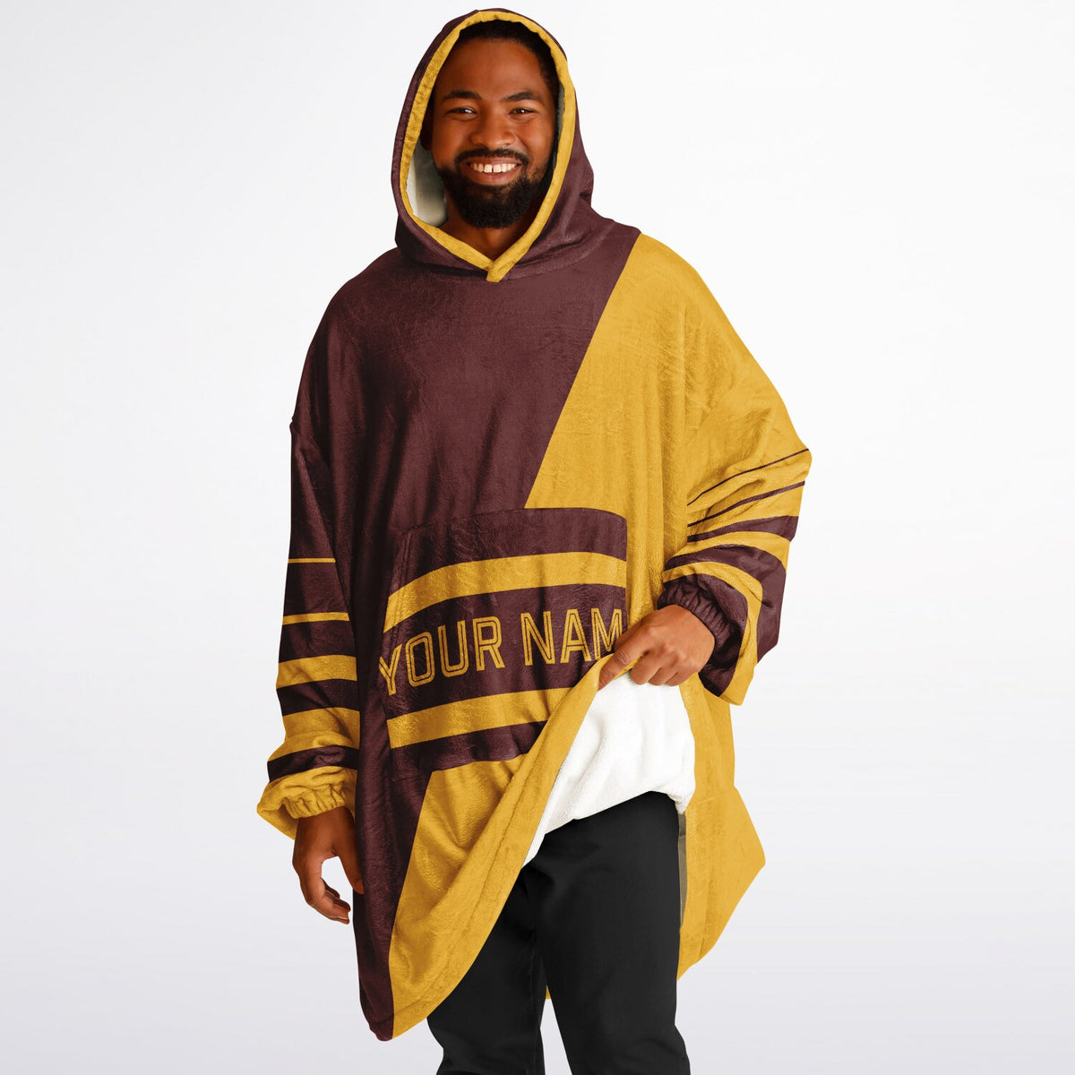 Burgundy & Gold Split Decision