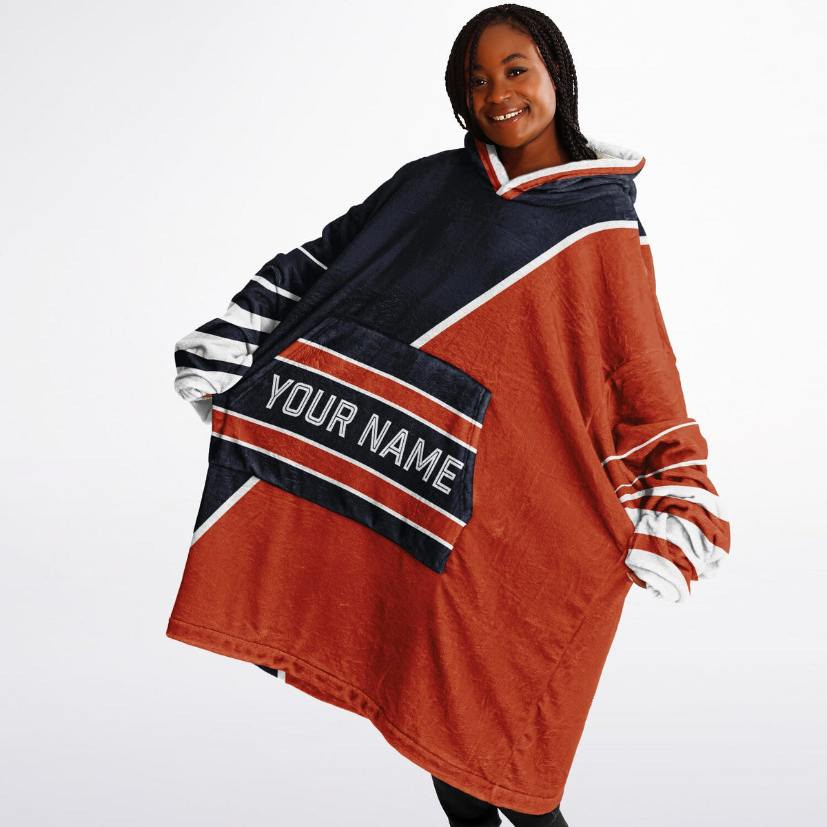 Navy Orange White Split Decision