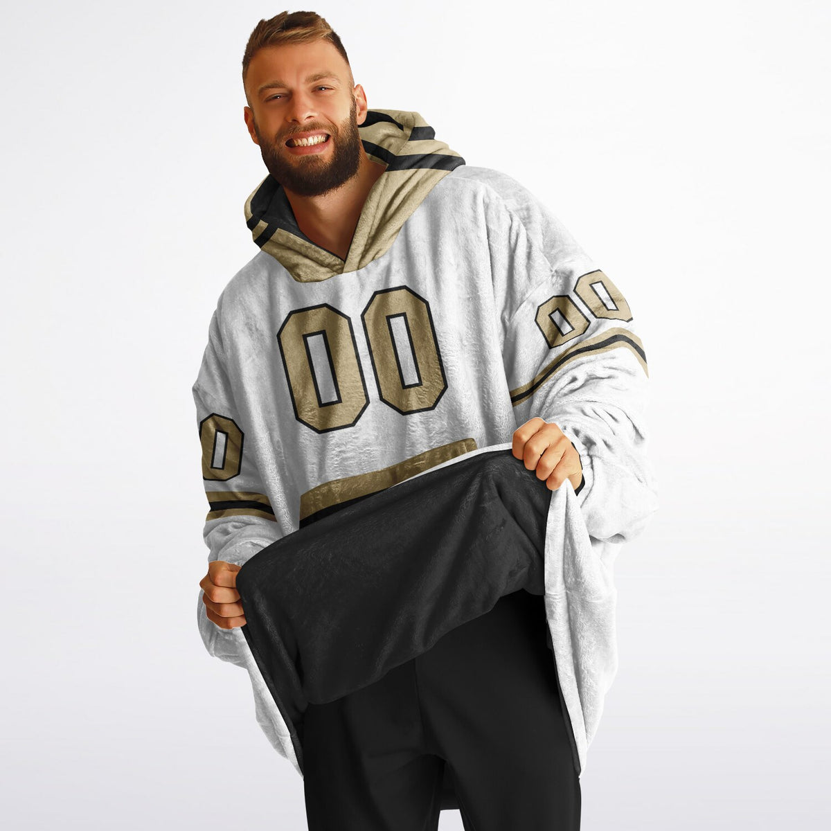 Black & Light Gold Superfan Reversible