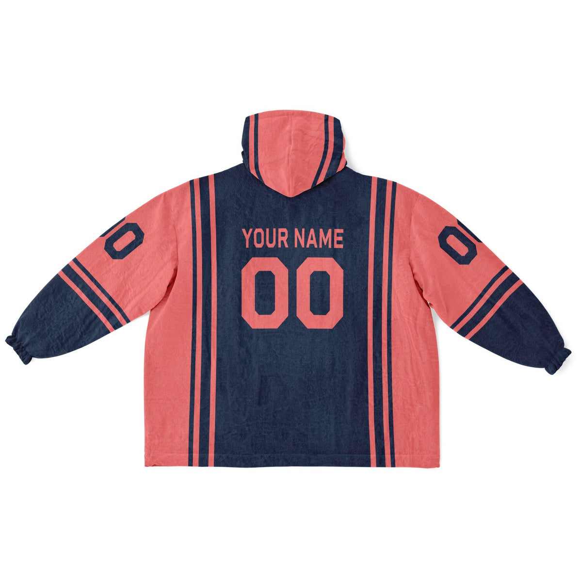 Navy & Electric Coral Bold