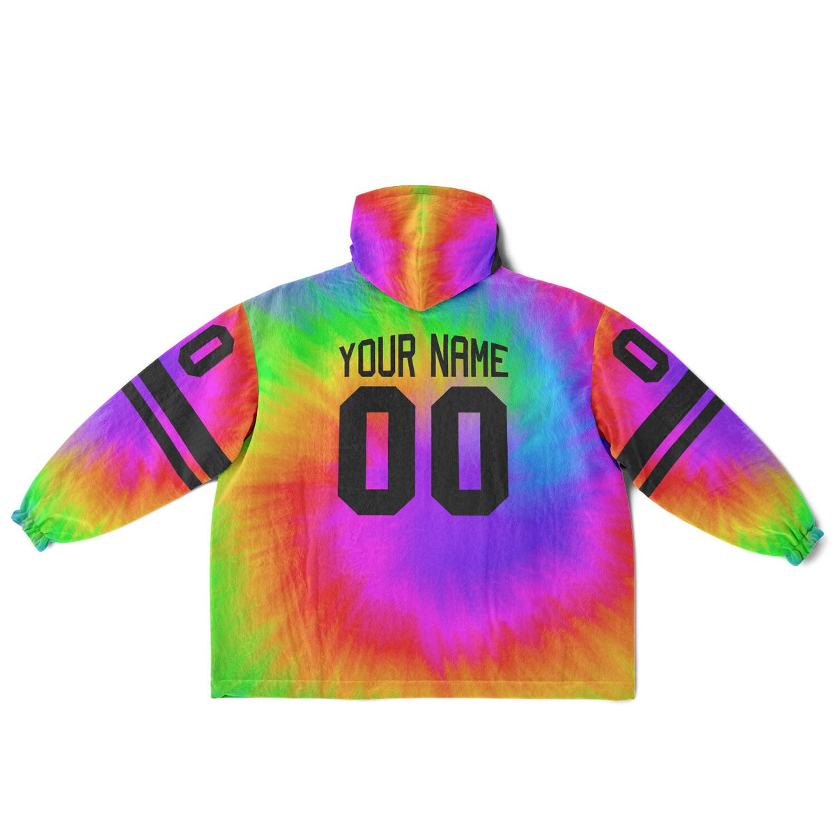 Tie Dye & Black Superfan Reversible