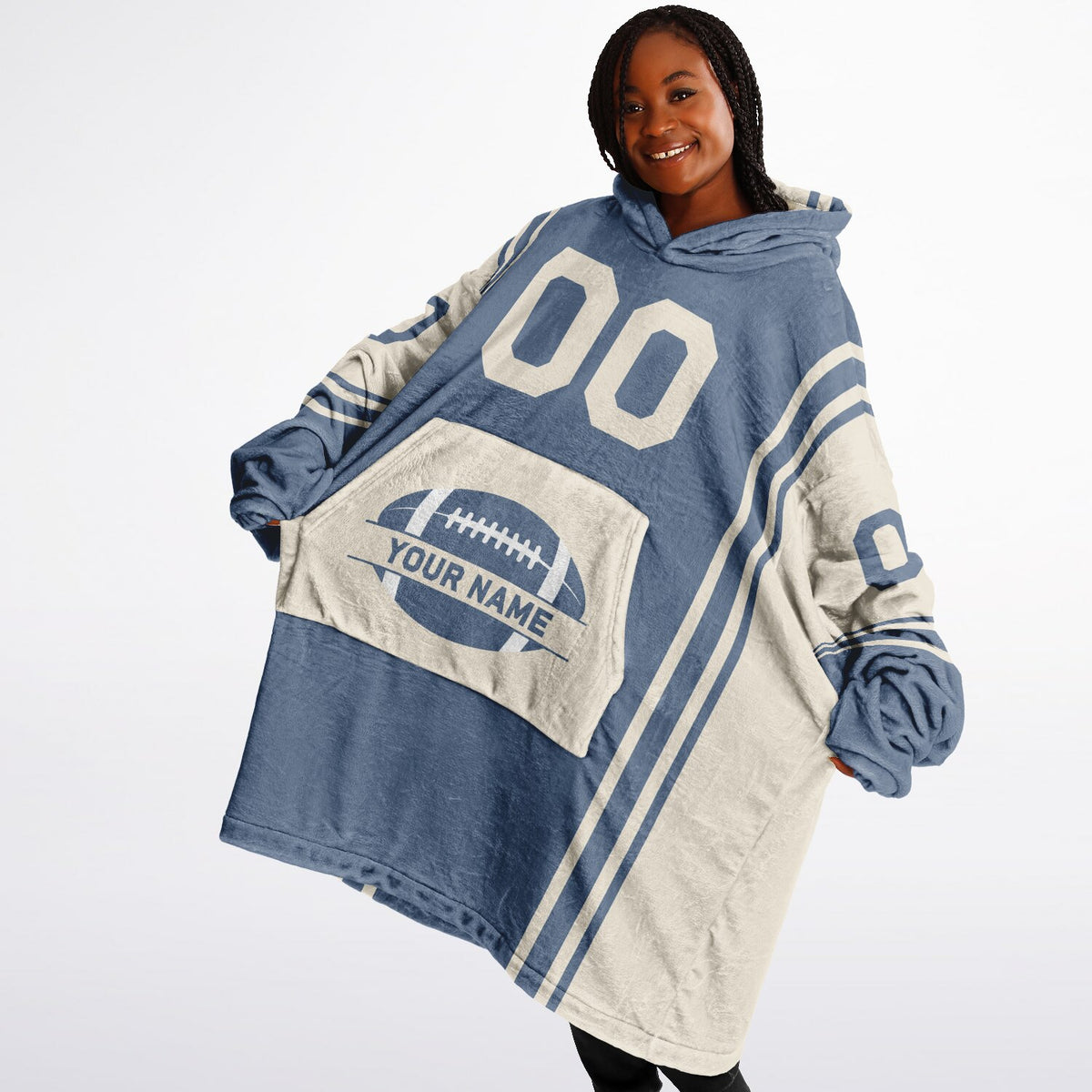 Slate Blue & Cream Bold