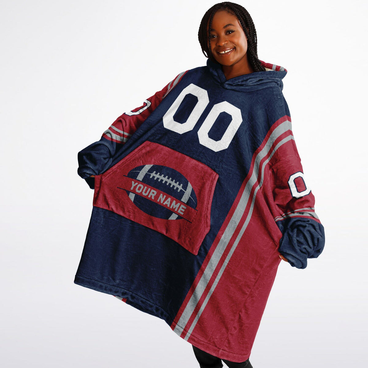 Navy/Red/Silver Bold