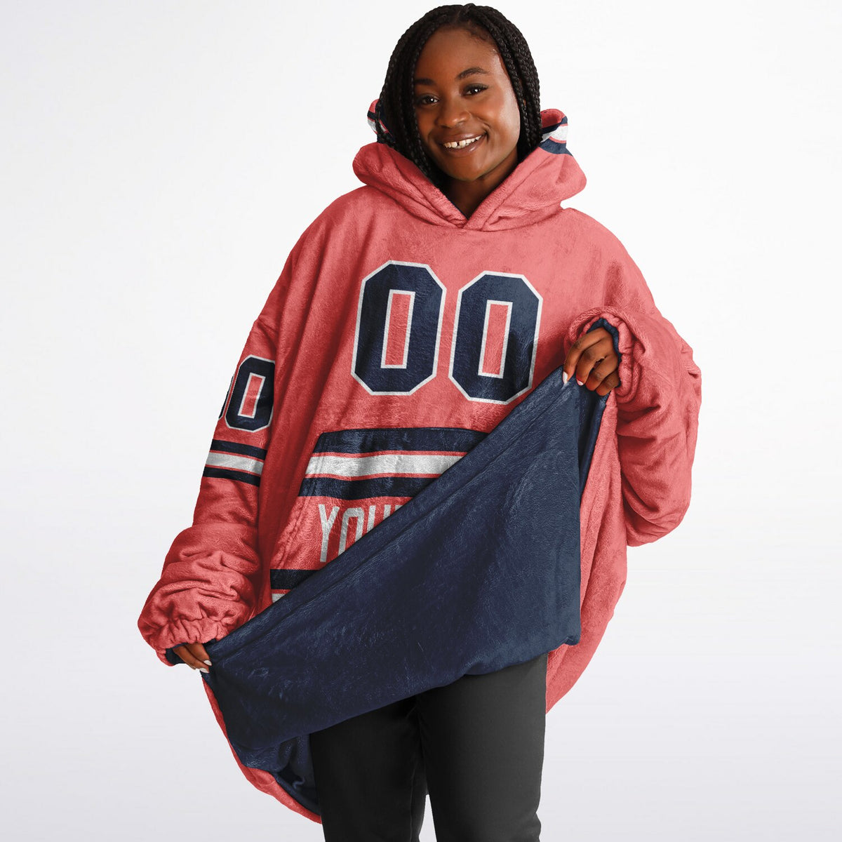Navy Electric Coral White Superfan Reversible