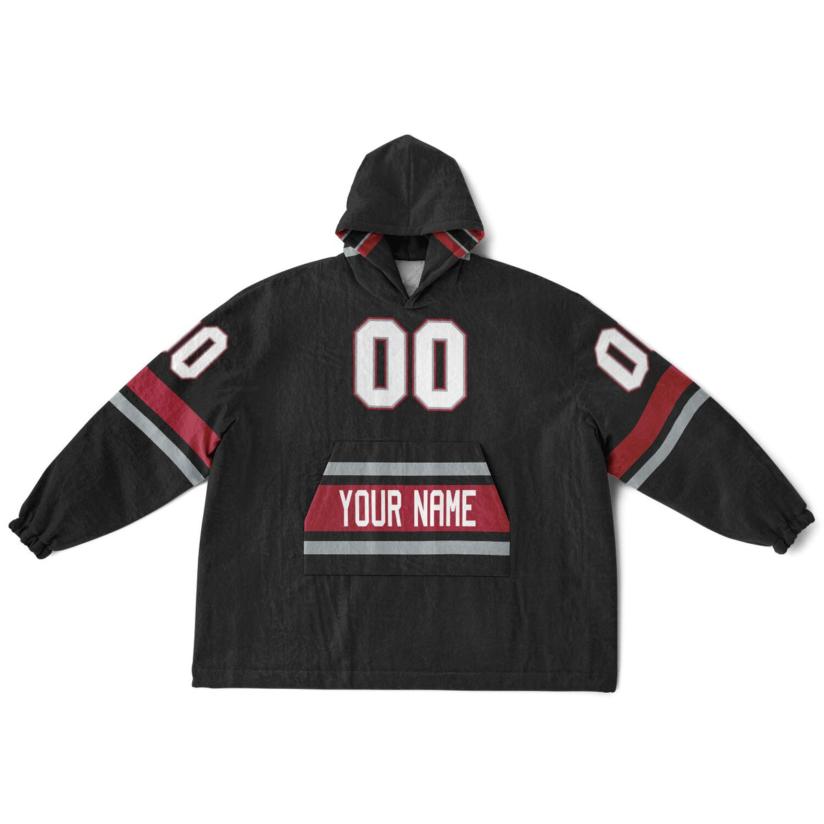 Black/Red/Silver Superfan Reversible