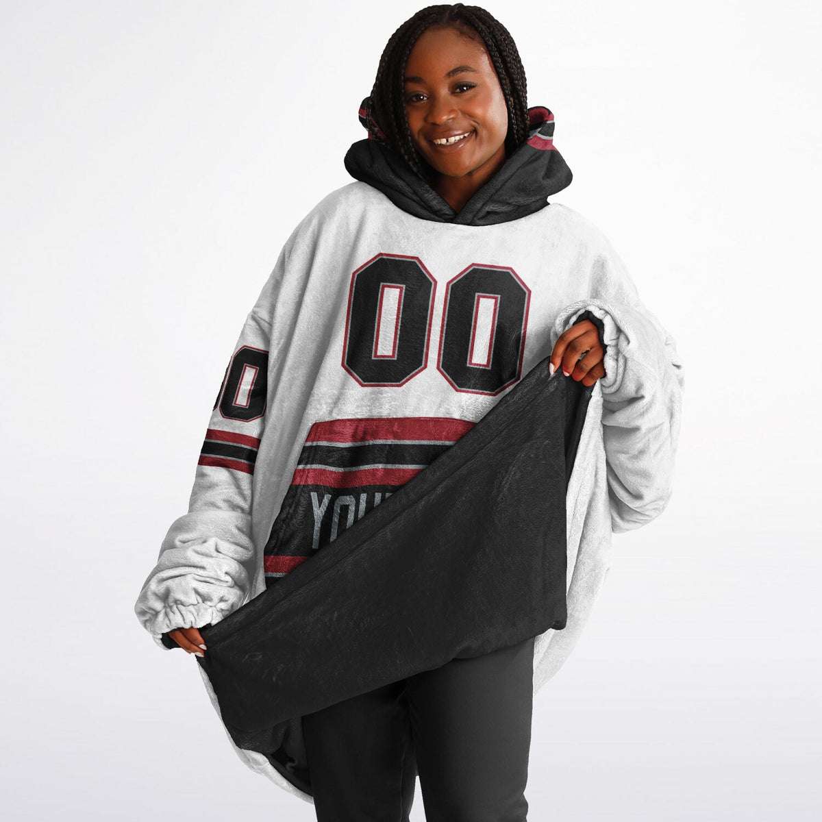 Black/Red/Silver Superfan Reversible