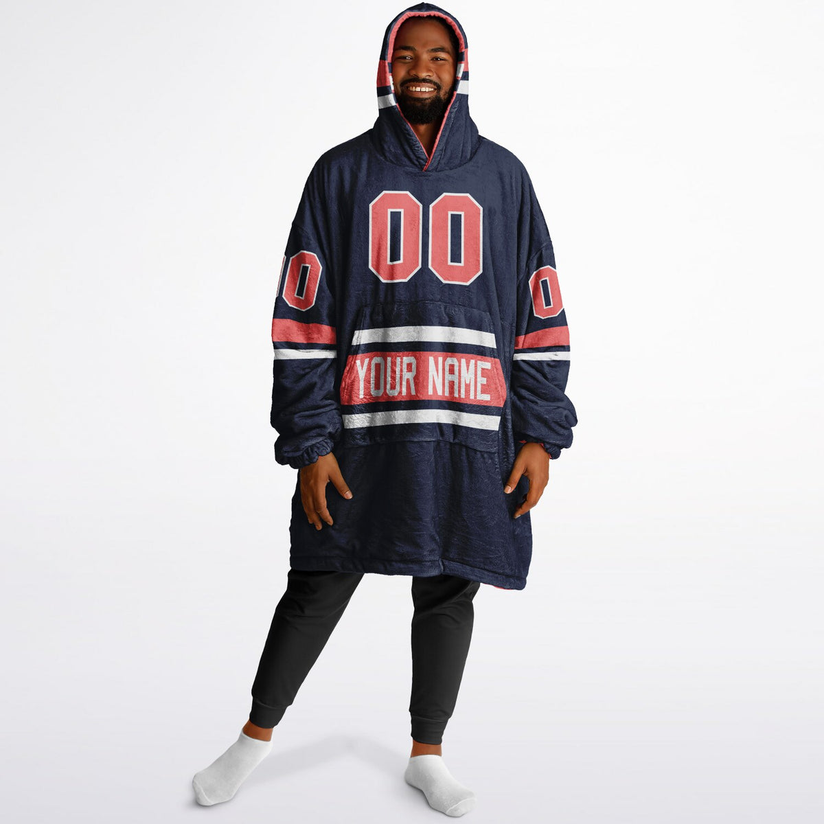 Navy Electric Coral White Superfan Reversible